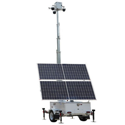 Αγορά Solar Surveillance Tower Remote Monitoring And Security Construction Sites Trailer Mounted Lighting Tower online manufacture