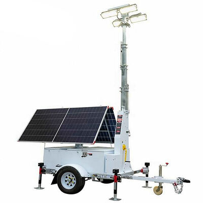 Αγορά Mobile Solar Light Tower Running Time 5.3 Days Photovoltaic Technology Solar Lighting Towers Telescopic Light Tower online manufacture