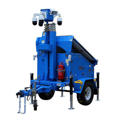 Αγορά Portable Solar Light Tower Rotating Surveillance Camera Construction Site Solar Powered Light Tower online manufacture