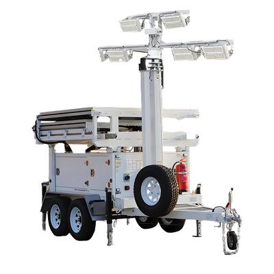 Αγορά Ζεστός πωλήσεις Ηλιακό πύργο φωτισμού και οι δύο κατοικίες Ασφαλισμένη ασφάλεια κάμερα CCTV φορητό LED πύργο φωτισμού online manufacture