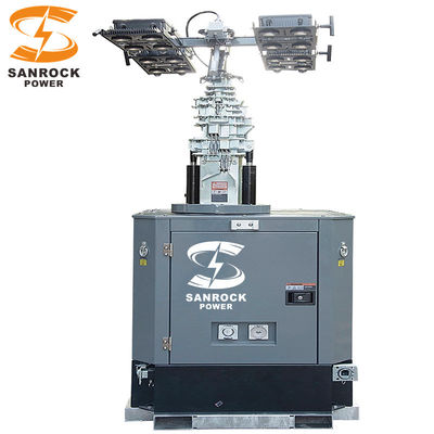 6kW/9kW Ντίζελ Γεννήτρια Φωτισμός Πύργος Εξωτερικού Επείγοντα ρυμουλκούμενο Φωτισμός Πύργος 230VAC