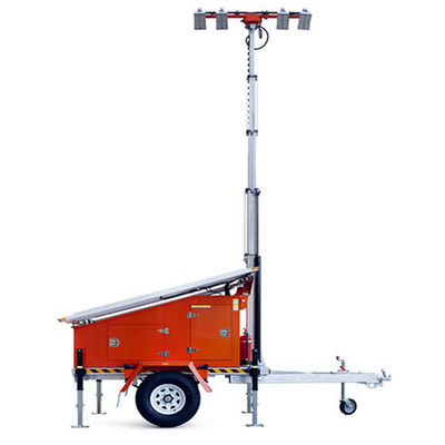 Mobile Lighting Tower Trailer Mounted Solar LED Light Tower Infrastructure Projects Solar Lights for Driveway