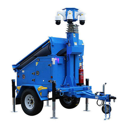 Solar Surveillance Tower Internet Connectivity Solar Powered Generator Trailer Mounted Lighting Tower
