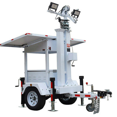 Energy Saving Portable Solar Light Tower Low Cost Long Term Operation Night Construction Trailer Mounted Light Tower