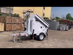 Κινητός Ηλιακός Φωτιστικός Πύργος Παρακολούθησης Βιομηχανικός Φωτιστικός Πύργος Υψόμετρος 7 μέτρων ρυμουλκούμενο Φως