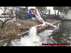 Κινητή αντλία νερού Κεφαλή αντλίας αυτοπροετοιμασίας 10 m Αντλία νερού κινητήρα ντίζελ για άρδευση